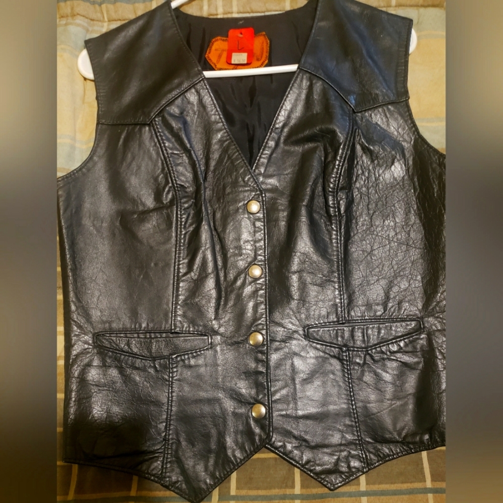 Leather vest